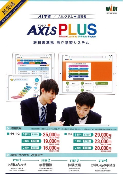 AI個別(AIシステム+指導者) 新講座開設