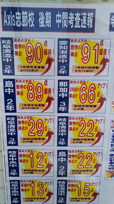 11月定期テスト。みんな頑張りました!
